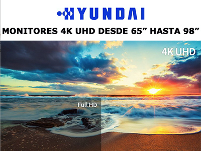 Foto Monitores UHD 4K de 65 a 98” para cartelería digital 